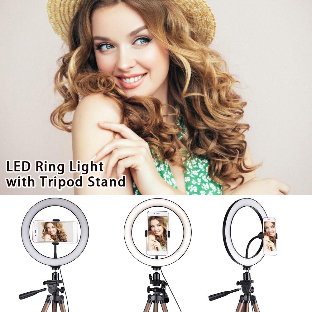 6/10inch LED Ring Light Camera Light Makeup Selfie with Tripod Phone Holder Video light for Mobile Phone Accessories
