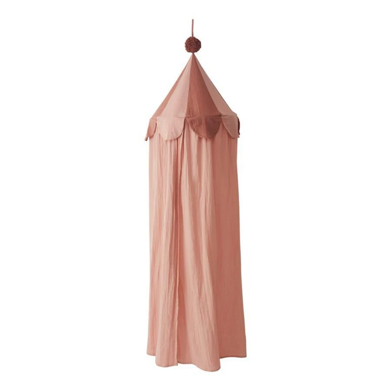INS Nordic Baby Bed Play Tent Anti Mosquito Cotton Baby Canopy Mosquito Net Princess Bed Canopy Girls Room Decoration Bed Canopy: Pink