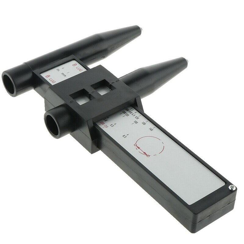2X Wheel Rim Bolt Pattern Sliding Measuring Tool Gauge 4 5 6 8 Lug PCD Ruler