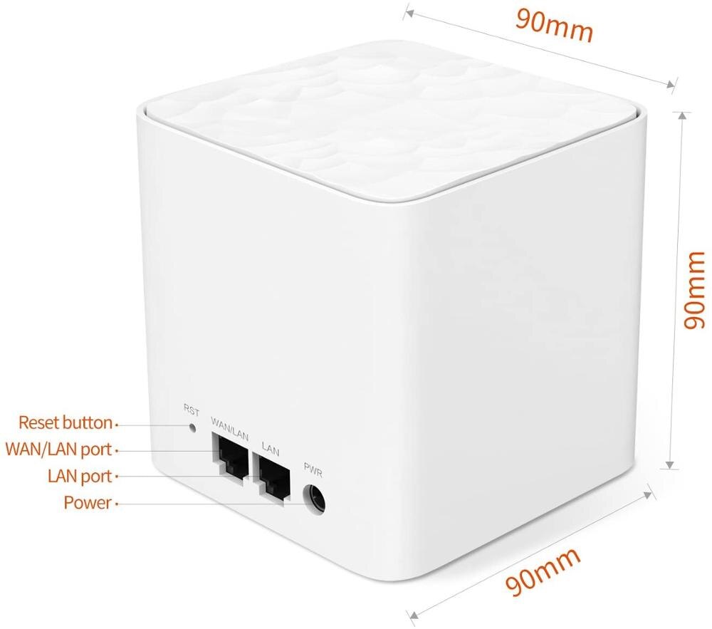 Tenda Nova MW3 Nova Mesh Draadloze Wifi Router AC1200 Dual-Band Voor Hele Huis Wifi Wireless Bridge Repeater