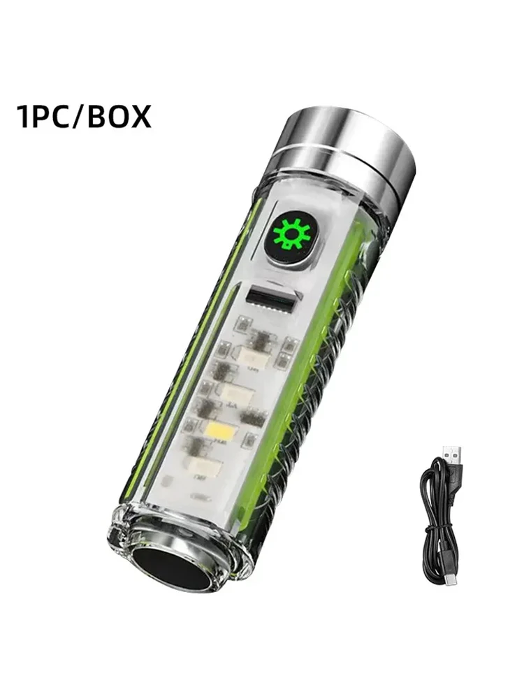 USB C wiederaufladbare LED-Taschenlampe, kompakt, ultrahell, tragbar, Mini-Schlüsselanhänger-Licht für Notfall-Camping-Lesung: Ursprünglich Titel