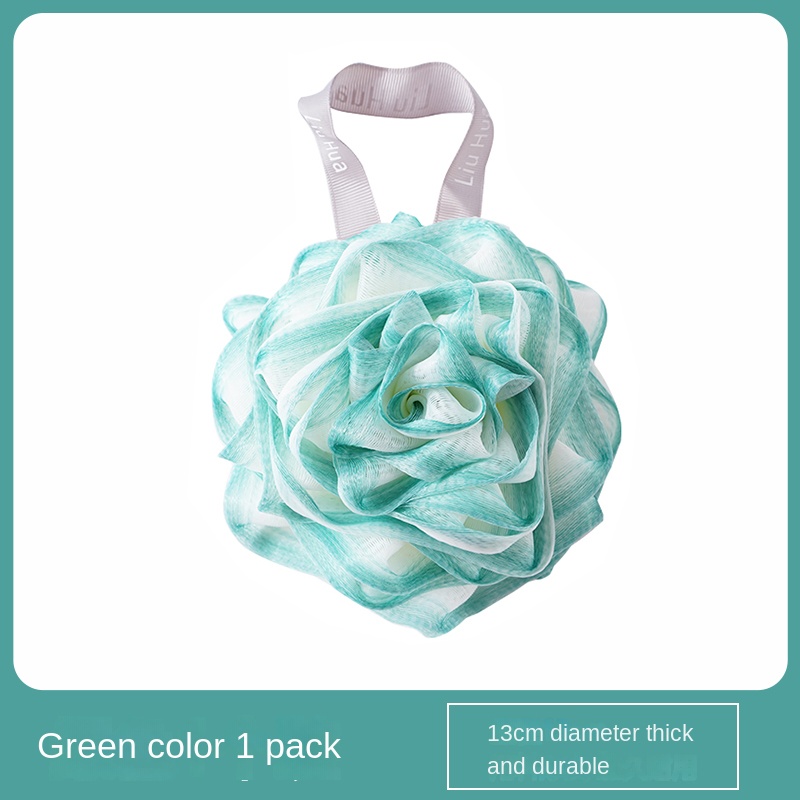 Spugna a rete bicolore grande palla da doccia palla di spugna a rete non sparsa di fascia alta ragazza carina bagno schiumogeno forniture da bagno super morbide: verde