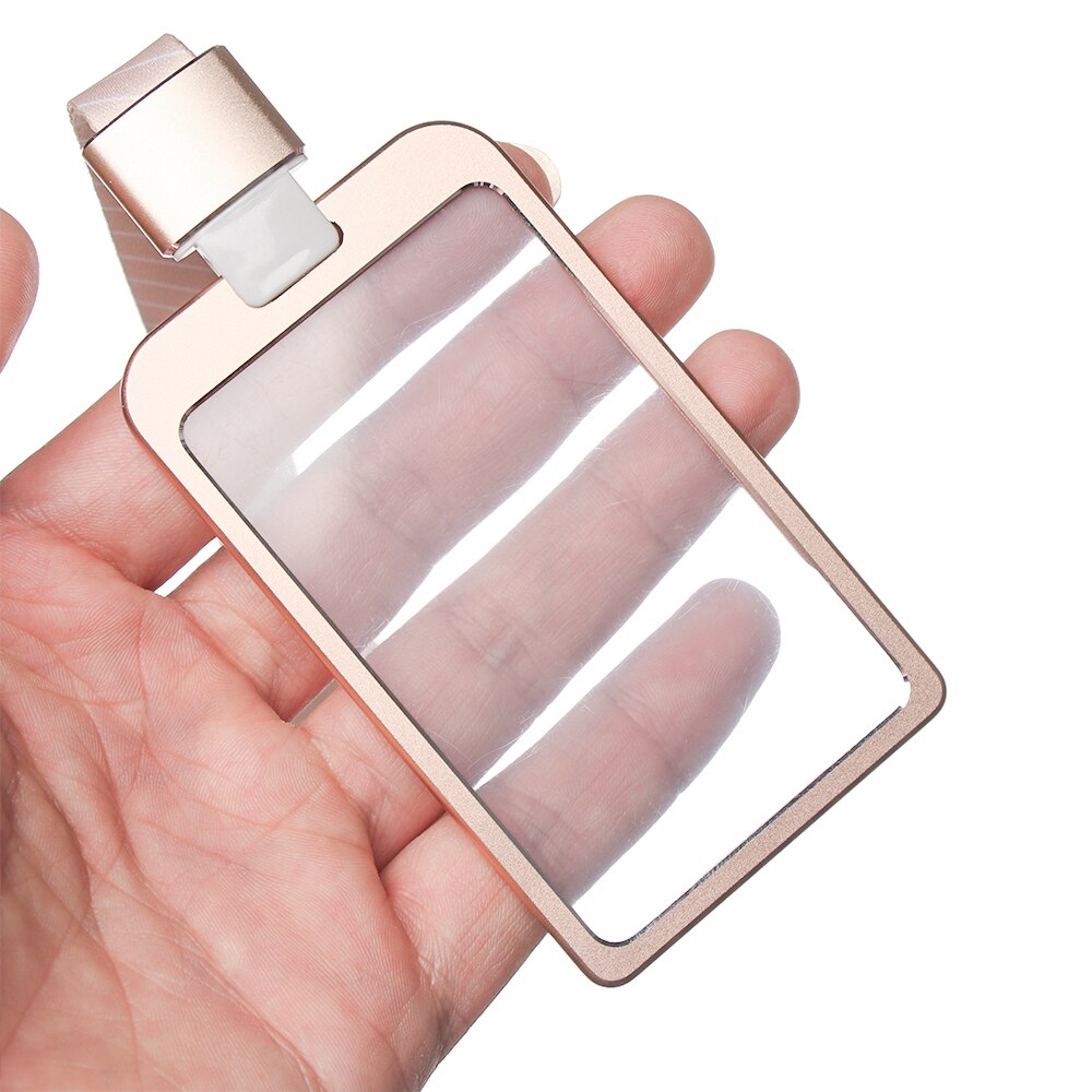 1PC Aluminum Alloy ID Badge Holders Business Bus Pass Card Case School Office Supplies With Lanyard