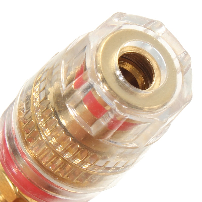 LEORY 2 Stck Bindung Post Verstärker Lautsprecher Terminal Gold Überzogene Audio- Stecker Für 4mm Bananen Stecker