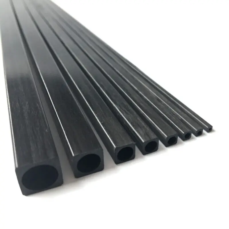 carbon fiber square tube Length 500mm outer diameter 2mm 2.5mm 3mm 4 5mm 6mm 8mm 10MM