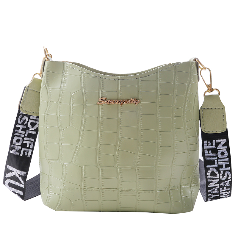 Crocodile Messenger Bags For Women Luxury Ladies Handbags Bucket Bag Pu Leather Crossbody Shoulder Bag Female: SKY BLUE