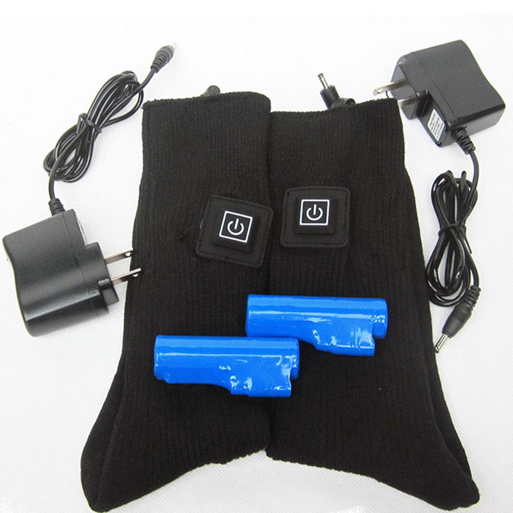 3.7V 2200MAH Lithium Battery Upgrade Heating Socks Rechargeable Adjustable Battery Electric Heating Socks Double Layer Warm Sock