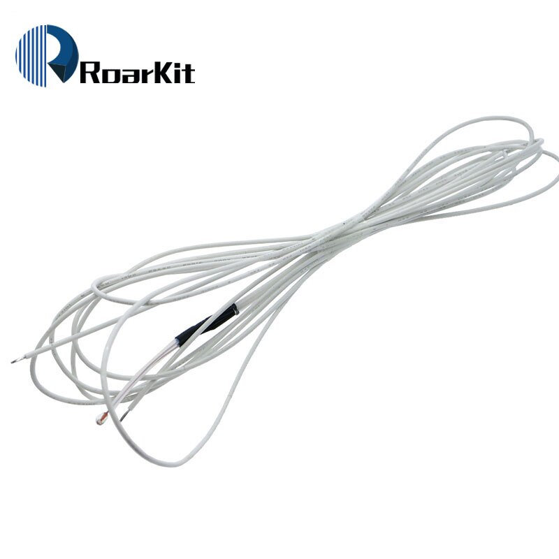 10Pcs/lot 100K ohm NTC 3950 Thermistors With Cable For 3D Printer Part Temperature Part 1M Line Reprap Mend Parts