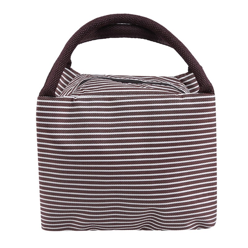 Geïsoleerde Lunch Tas Picknick Tote Bag Geïsoleerde Lunch Koeltas Lunch Container Reizen Rits Organizer Box Voor Vrouwen Mannen: brown