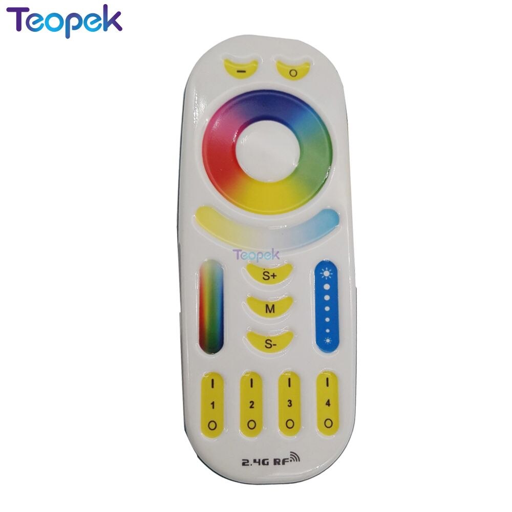 Mi.Boxer RGB CCT LED Controller (RGB+Cool White+Warm White) DC12-24V 2Ax5CH FUT039 + 2.4G RF Wireless 4-Zone Touch Remote