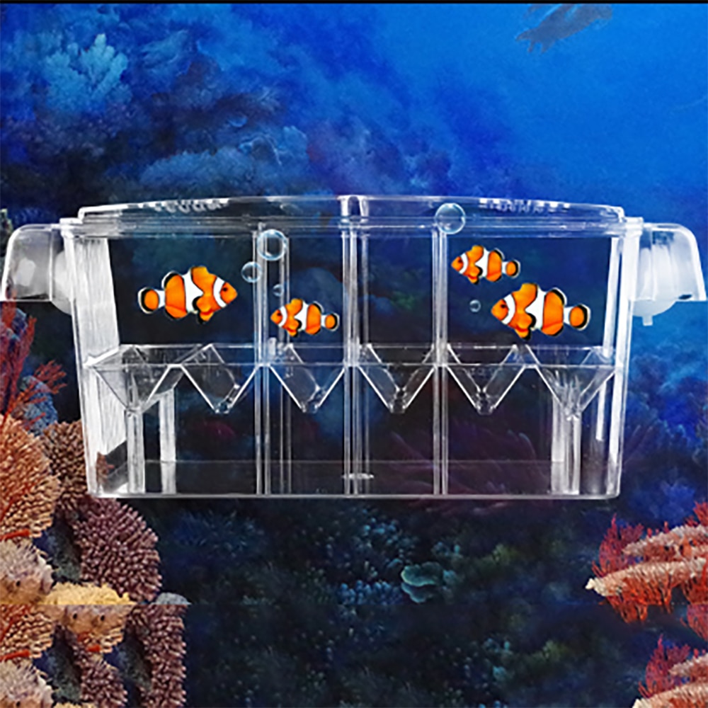 Fish Baby Tank Aquarium Breeding Fish Breeder Box Multiple Room Isolation Hatchery Incubator Mesh Juvenile Fish Protection