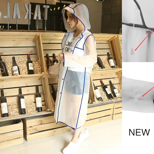 Dames transparante eva plastic meisjes regenjas reis waterdichte regenkleding volwassen poncho outdoor regenjas: 1 / Ik