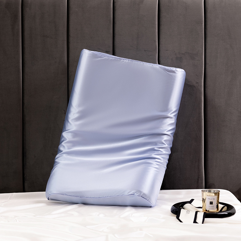 Luxuriöser Satin--kissenbezug 30 cm x 50cm cm, einfarbig, aus luxuriöser, komfortabler imitationsseide, aus Erinnerung-schaum.: Grau