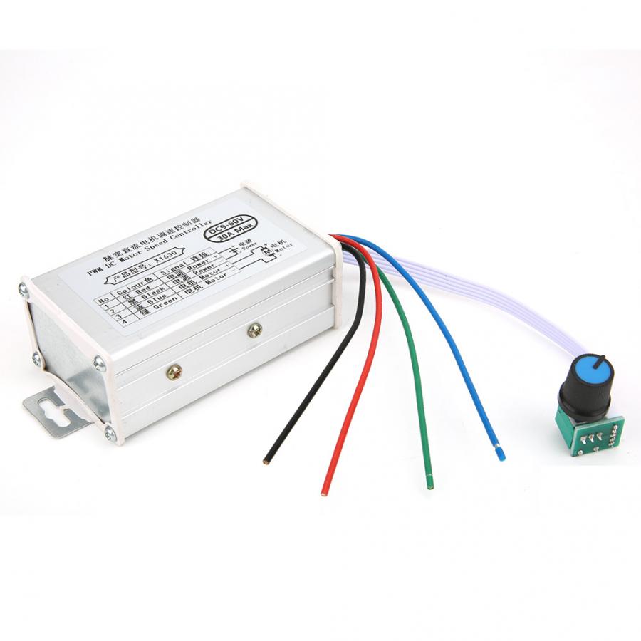 Dc 9V 12V 24V 48V 60V Verstelbare Borstel Motor Speed Controller Regulator Pwm Snelheidsregeling 10A 20A 30A Pulsbreedtemodulator