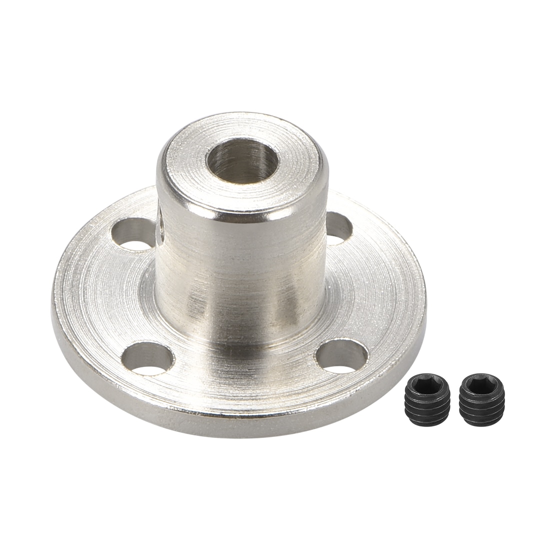 uxcell 4mm Inner Dia H12xD10 Rigid Flange Coupling Motor Guide Shaft Coupler Motor Connector for DIY Parts
