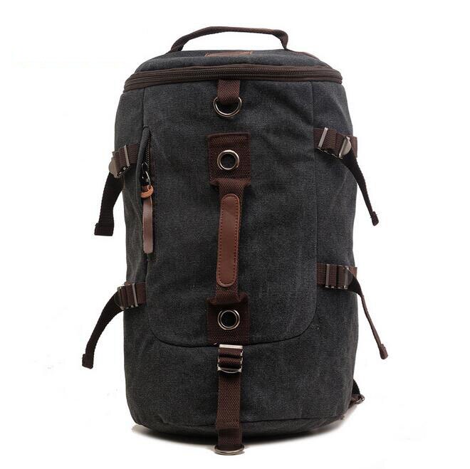 071717 men school student backpack double shoulder canvas bag