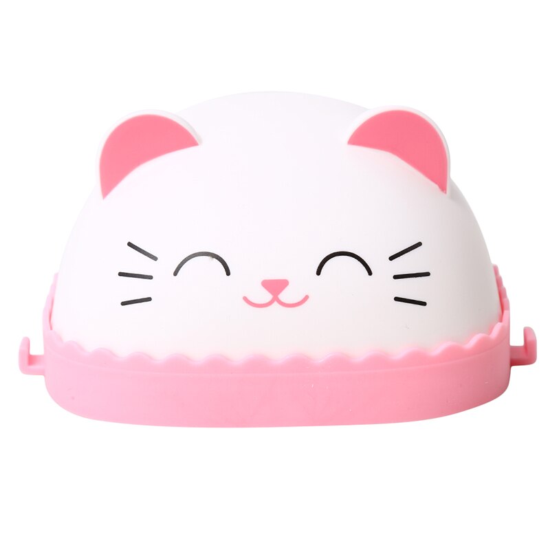 Cartoon Bathroom Rack Strong No Trace Sticker Plastic Cartoon Animal Shelf Portable Soap Dishe Holder Rack Bathroom Accessories: cat
