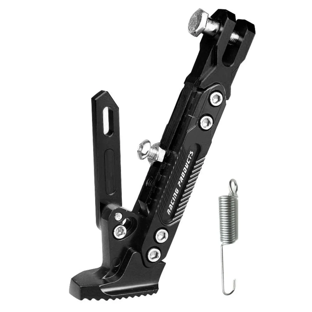 Ajustável CNC Metal Motorcycle Foot Bracket, Motorbike Kick, Side Kickstand, Estacionamento Stand, Moto Bike Acessórios: Verde exército