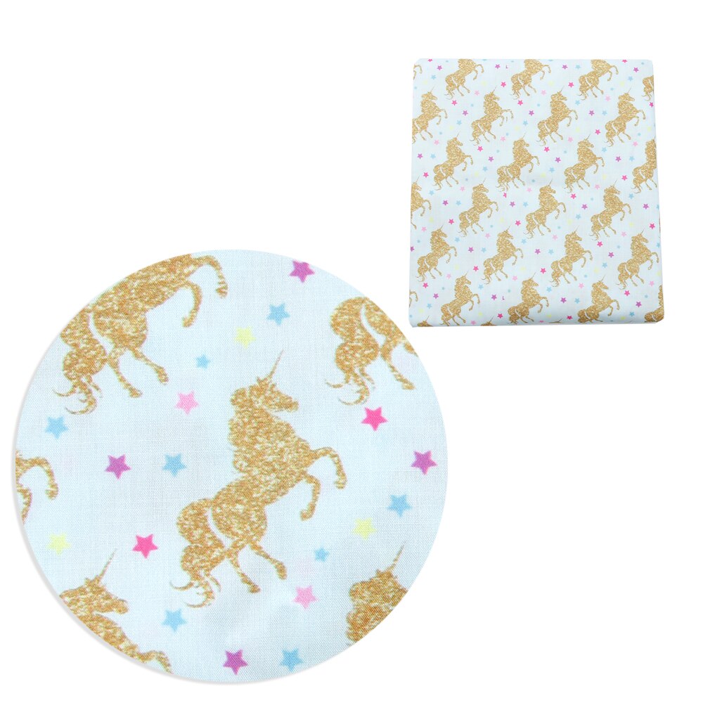 50*145cm Polyester&cotton Unicorn Printed Fabric Sewing Quilt Fabric DIY Patchwork Cloth Baby Clothes Bags Material,c8677: 1058003001