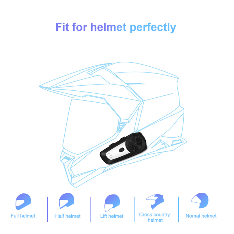 Bluetooth Walkie-talkie Draadloze Headset voor Motorhelm Intercom Rijden Helm Bluetooth Intercom Headset