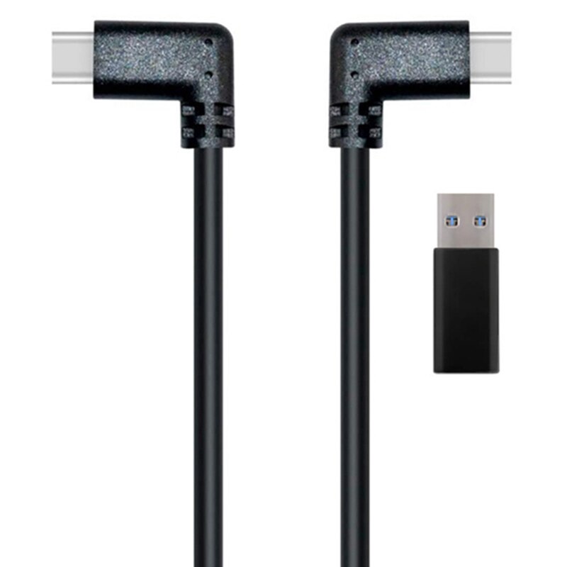 USB C to C Cable - 10Gbps Data Transfer - 100W Fast Charging - Right Angle for Oculus Quest/Quest 2 VR Headset: Default Title