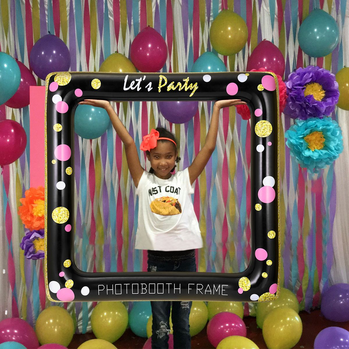 Cadre Photo gonflable, accessoires de stand Photo pour Selfie, fournitures de fête d'anniversaire, de fête prénatale, de mariage