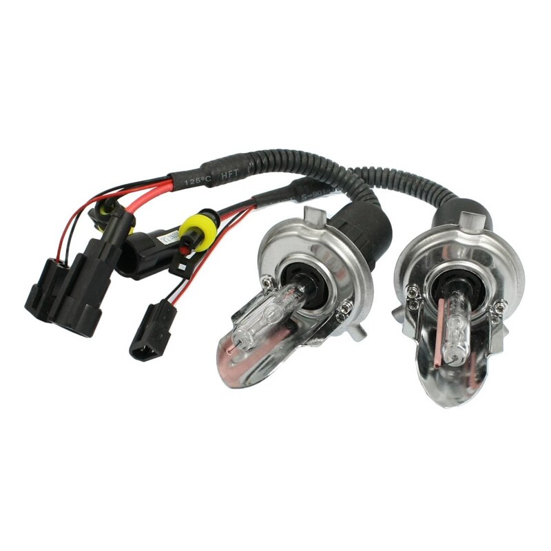 2 stk 35w dc 12v 12000k h4 hid xenon hi/lo beam frontlygter pærer sele