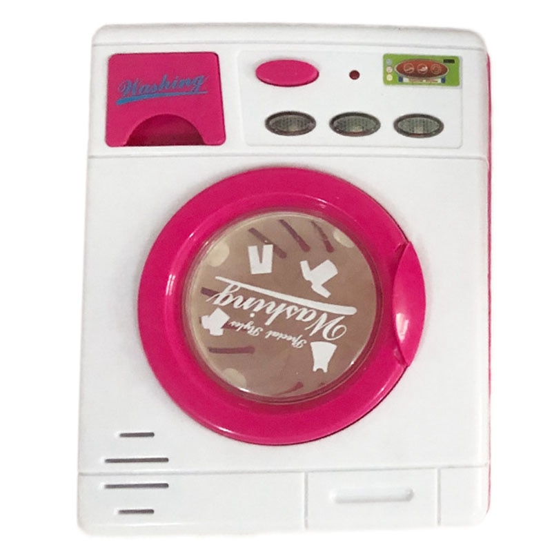 Mini Home Toy Washing Machine Light Sound Auto Drain Rotating Drum