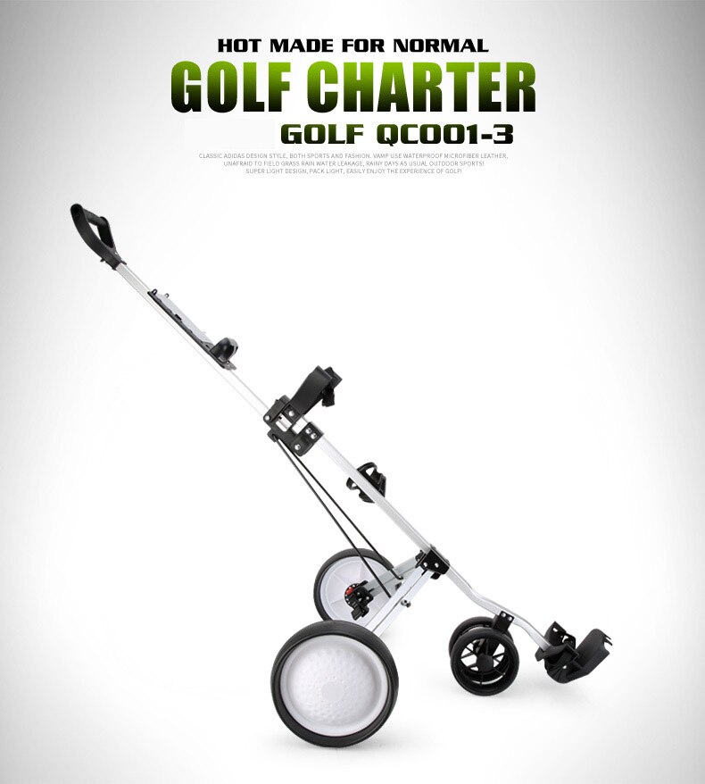 Golfvagn fällbar golfväska vagn utomhus sport multifunktionell serie leveranser vikbar push pull golfbil