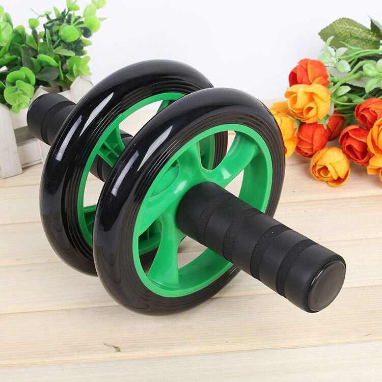 Stille Buik Wiel Thuis Fitnessapparatuur Buikspieren Push-Ups Giant Wiel Buik Abs Machine Ab Roller: green