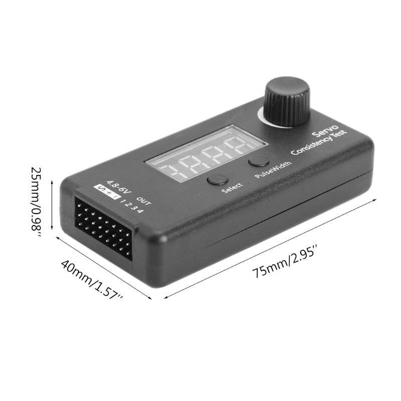 Dc 4.8-6v 3 mode mini digital servo / esc konsistens tester styring gear måling for rc helikopter fly bil værktøj