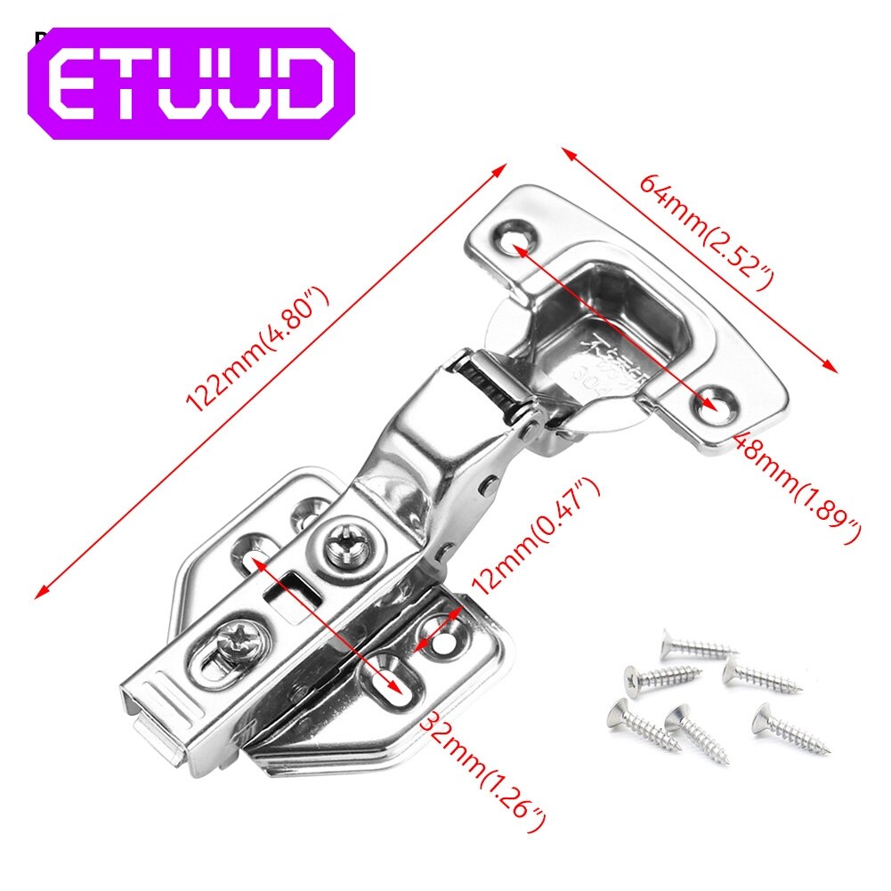 2Pcs Cabinet Hinge Stainless Steel Door Hydraulic ... – Grandado