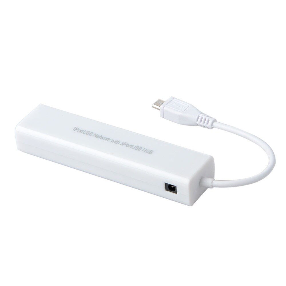 5 in 1 usb-hub micro usb naar netwerk lan ethernet  rj45- adapter met 3- poorts usb 2.0- hub voor imac-laptopaccessoires