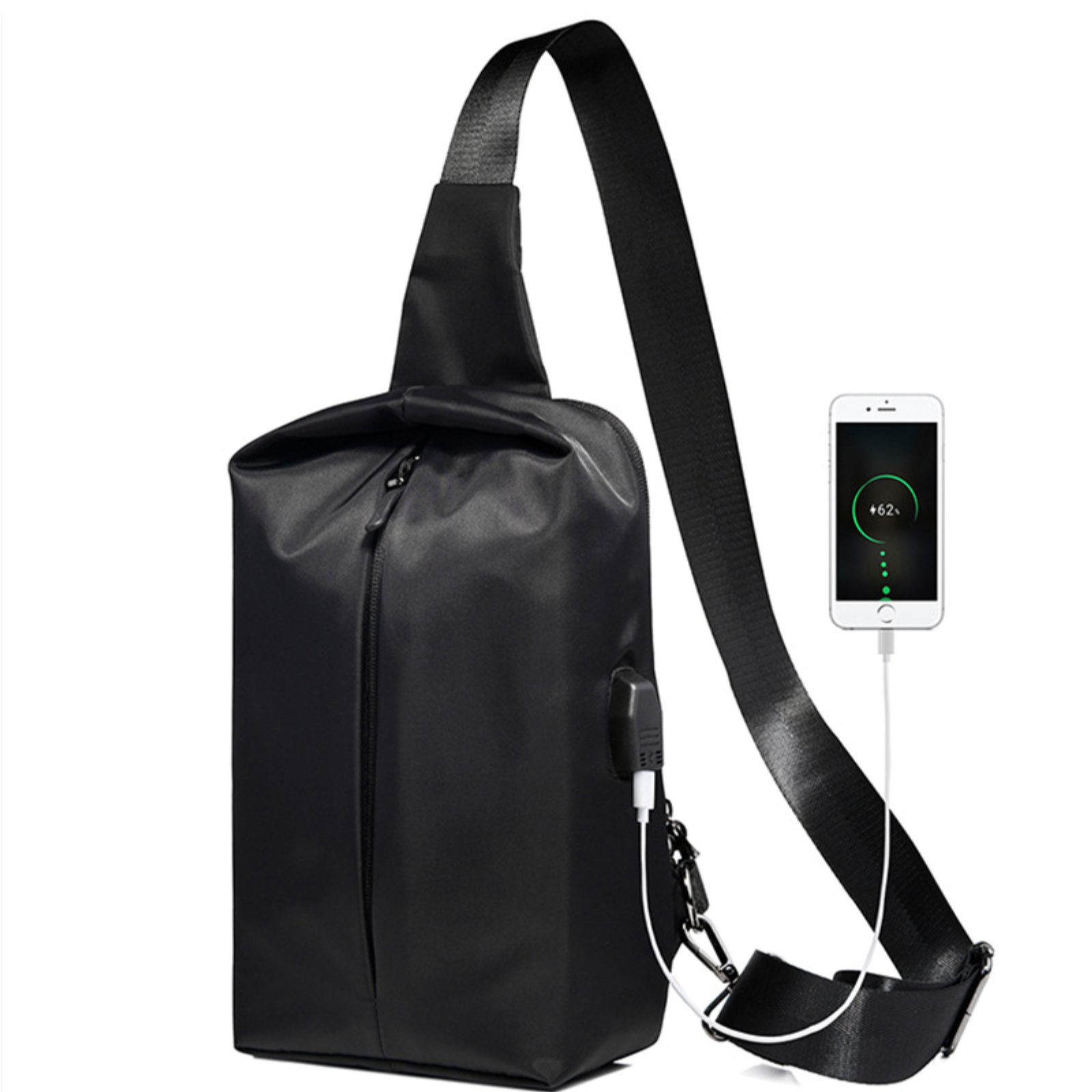 Youse heren crossbody tassen oxford sport schoudertas reis waterdichte zwarte voor jongens een schouder rugzak student school universiteit