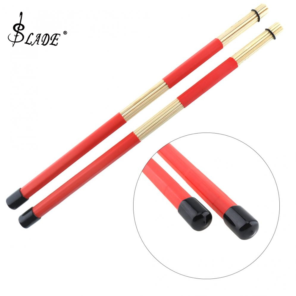 2pcs 40cm Maple Wooden Rods Rute Jazz Drum Sticks Drumsticks Percussion Instruments Accessories for Drum Set