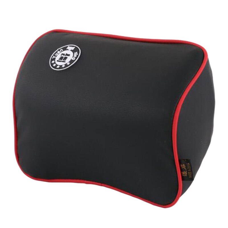 Bilsæde rejse skum hukommelse nakkestøtte pude nakke ryglæn pude mesh bil pude: Sort-rød