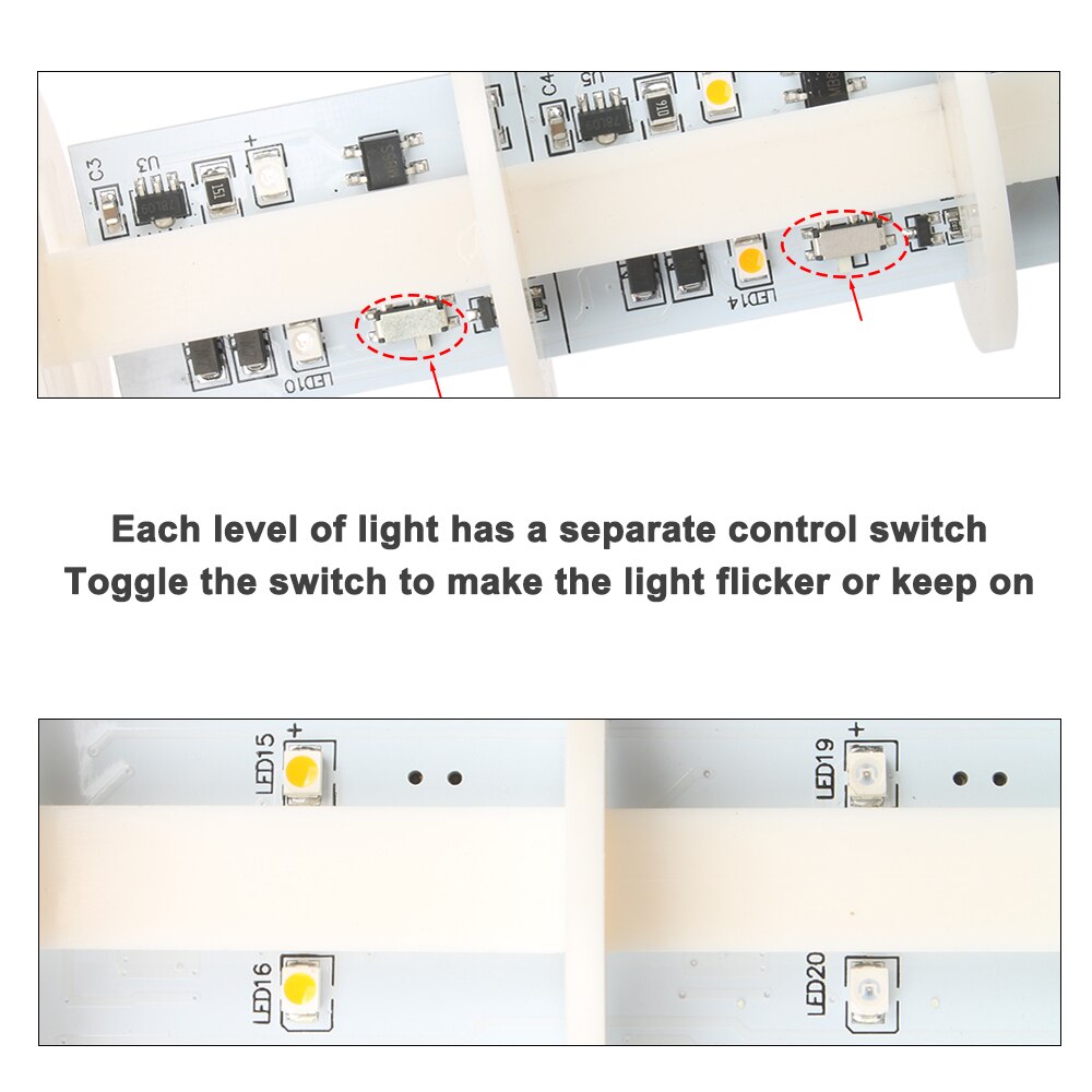 180 pila giratoria luz roja naranja ámbar verde luz de advertencia industrial para máquina CNC 24V CC 12V luz intermitente constante LED