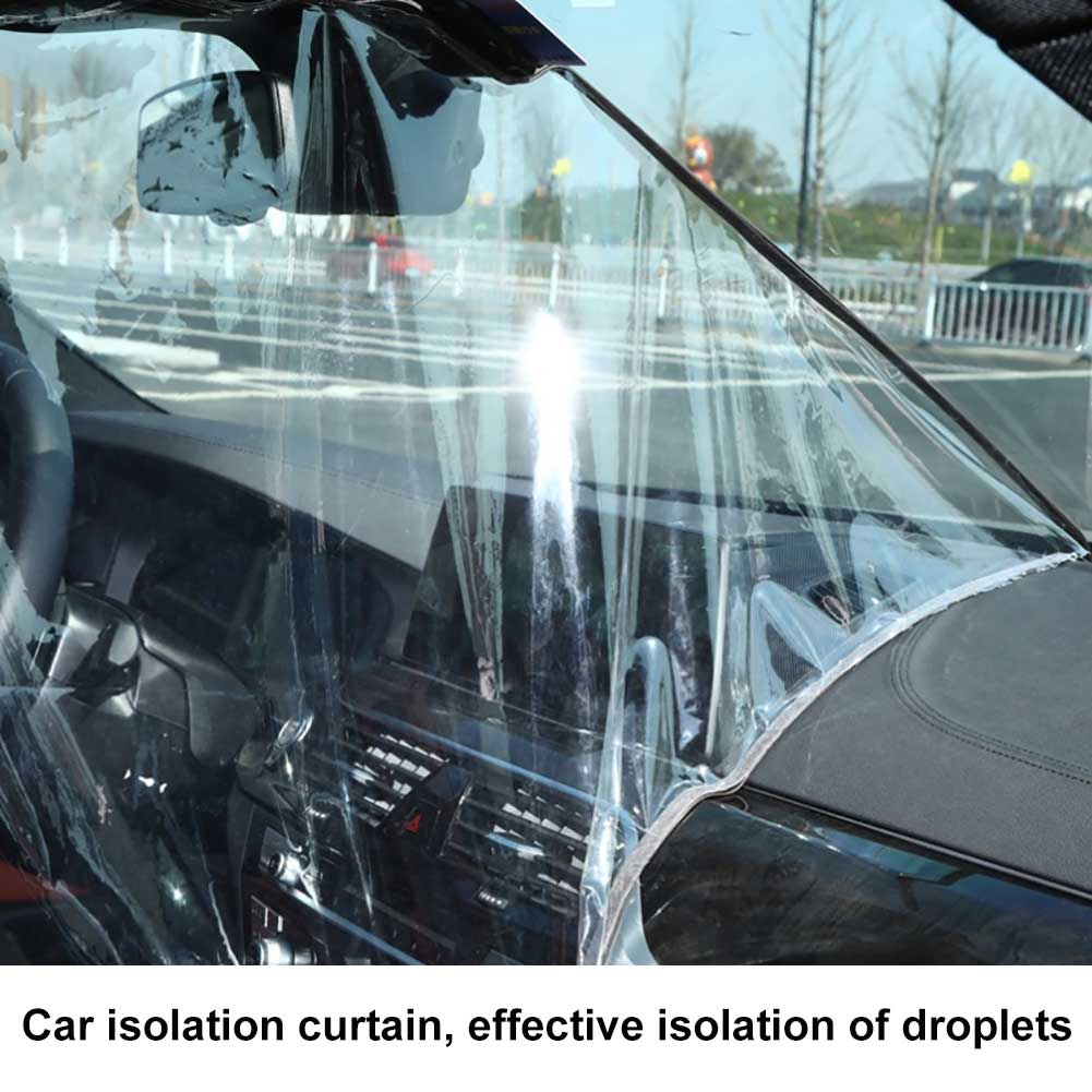 1.4mx2m Car Protection Partition Screen Taxi Car Cockpit Transparent Isolation PVC Film Anti-droplet Anti-dust Protective Cover