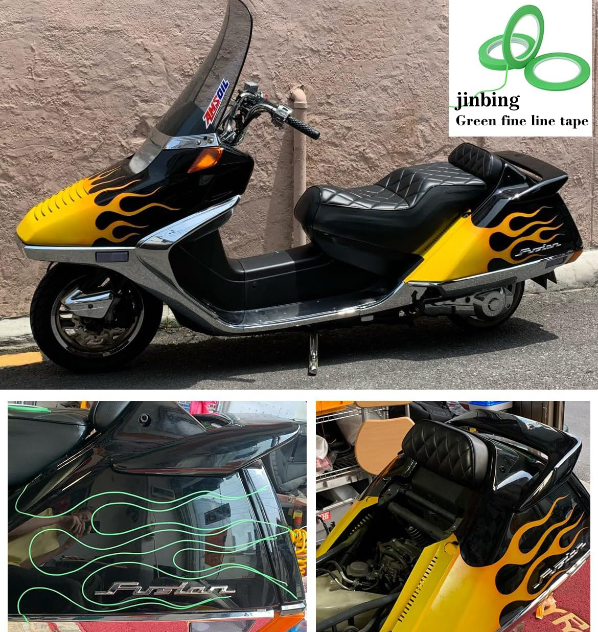 High-Temp Vinyl Fine Line Masking Tape Fineline Tape Green 33M/roll