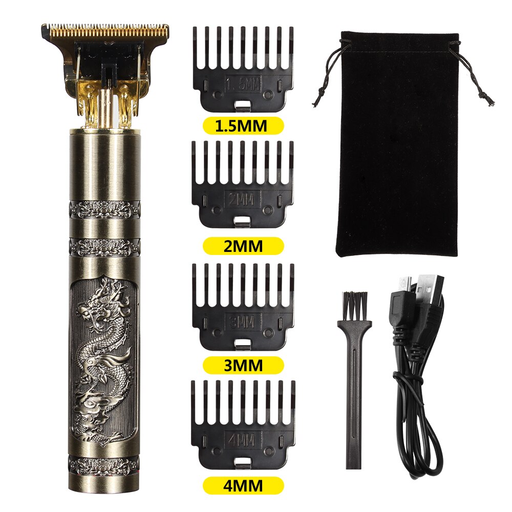 Hair clipper electric hair clipper rechargeable razor trimmer 0mm men's hair clipper rechargeable timer beard cutter 0mm: Long 1