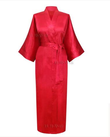 Vrouwen Zijde Satijn Lange Bruiloft Bruid Bruidsmeisje Gewaad Kimono Gewaad Feminino Badjas Grote Maat XXXL Peignoir Femme Sexy Badjas: XXXL / GRIJS