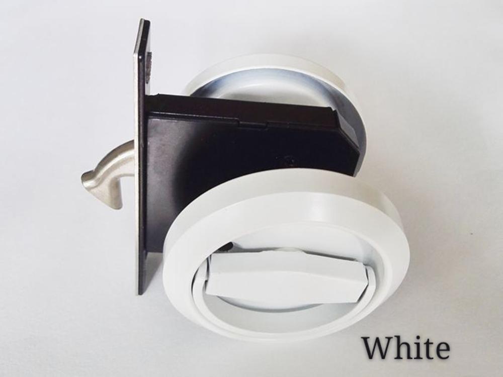 304 rustfrit stål skydedørlås køkken toilet badeværelse foldbar dørlås kroglås usynlig dobbeltsidet: Hvid