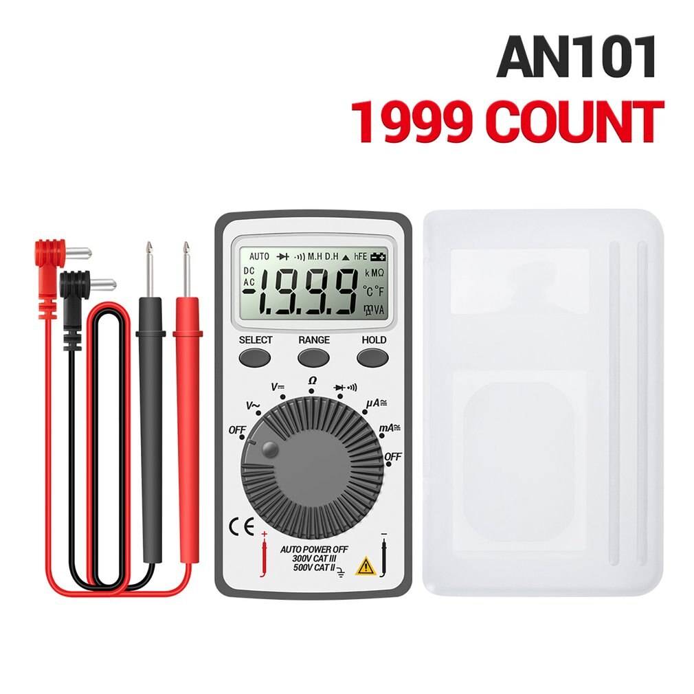 Mini Digital Multimeter ANENG AN101 Multimeter Tester DC/AC Voltage Current LCD Meter Testers With Test Lead