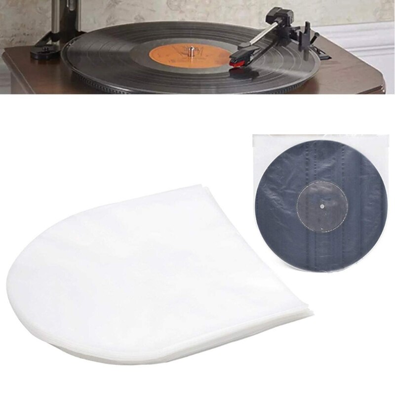 50Pcs 12 Inch Paper Sleeves Blu-ray Disc Clear Paper Case with Transparent Flap