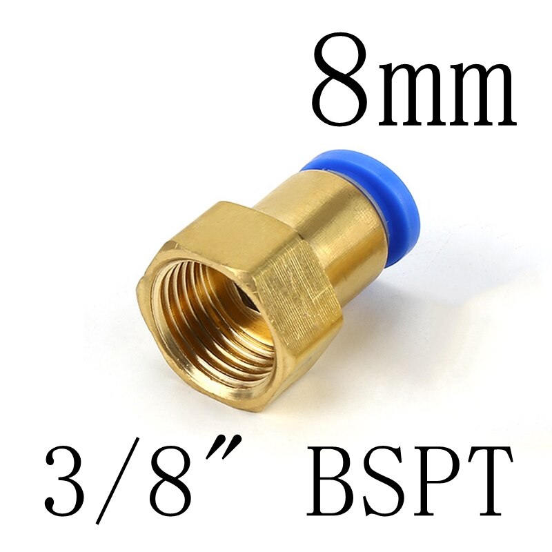 4mm 6mm 8mm 10mm 12mm putki  to 1/8 " 1/4 " 3/8 " 1/2 " bsp naaras suora yhden kosketuksen ilma pneumaattinen putkiliitos pikaliitin: Pcf 8-03