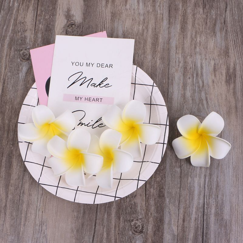 5 sztuk Plumeria hawajska pianka kwiat lei ślub impreza dekoracja spinka robić włosów