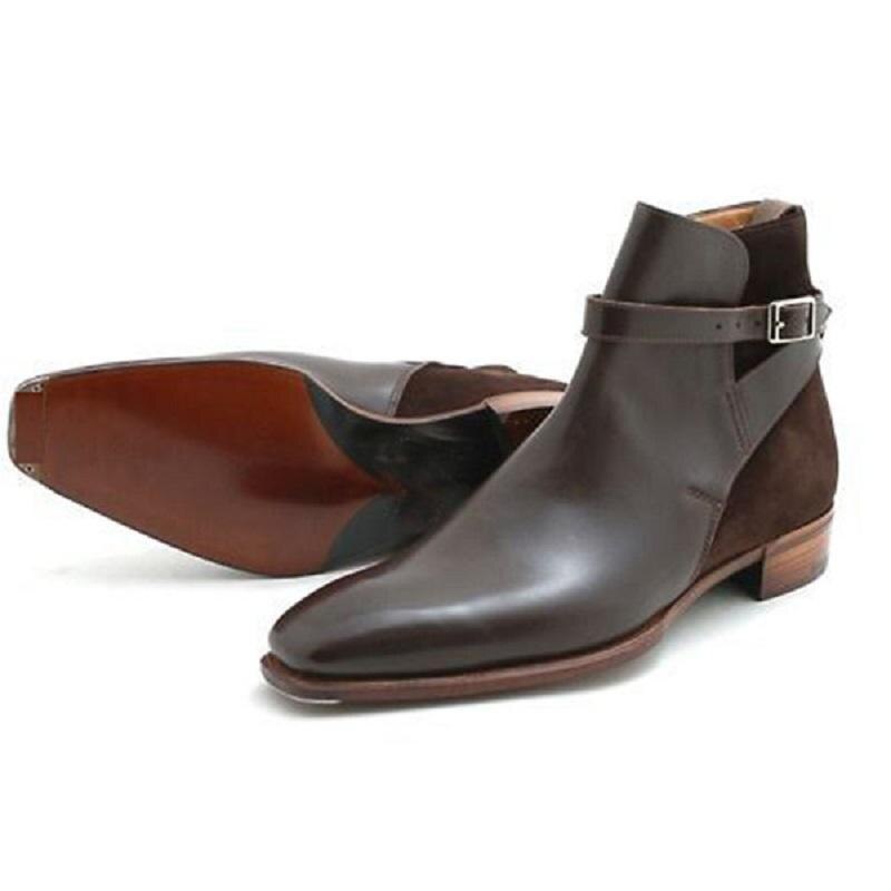 Heren pu leren trendy gesp laarzen heren vintage casual klassieke chelsea boots zapatos de hombre  tv686: 45