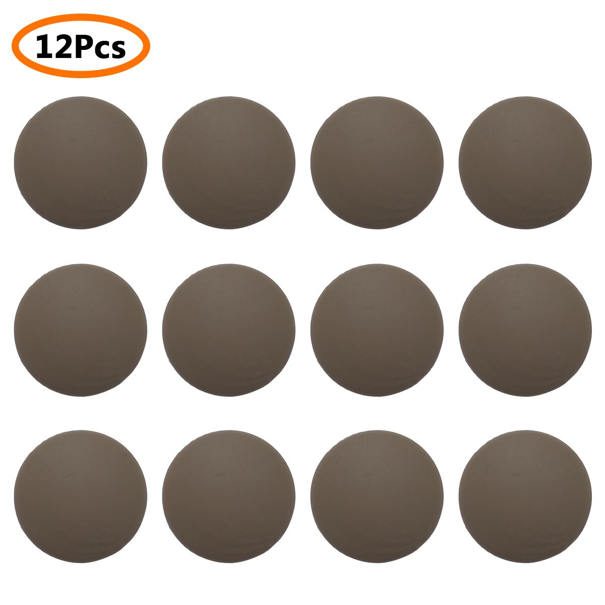12 Uds Auto adhesivo fuerte Stickiness tapón con perilla parachoques manija Protector de pared Protector para proteger puertas armarios: Brown