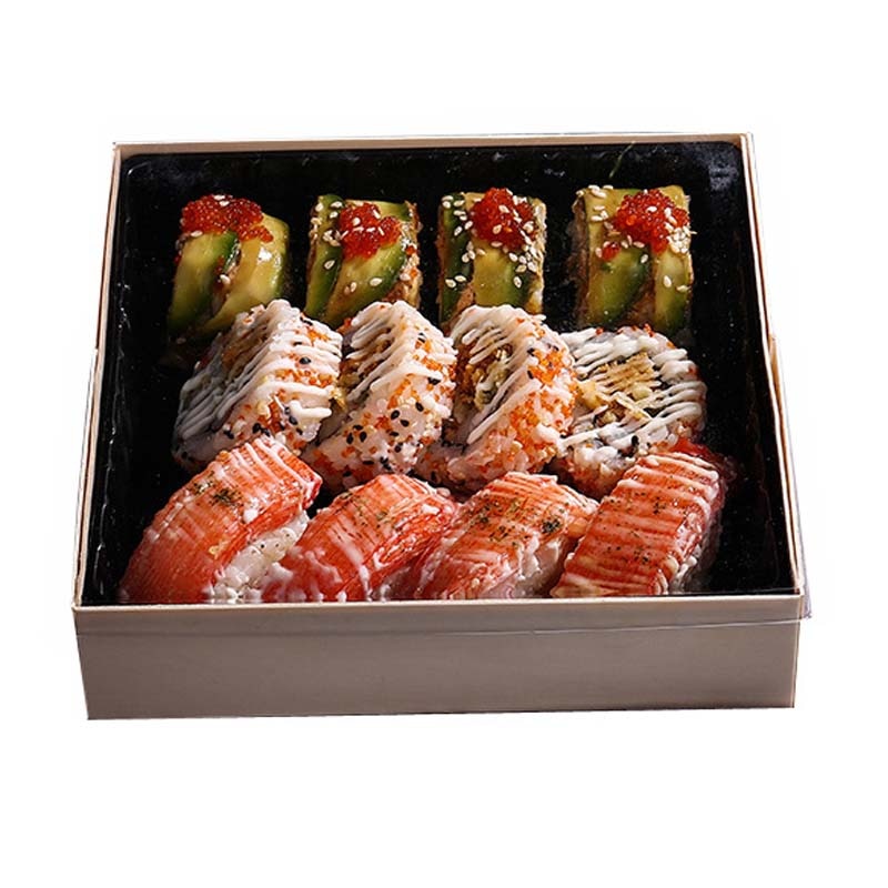 Wegwerp Hout Lunch Verpakking Japanse Sushi Salade Wikkelen Voedsel Container Sashimi Tempura Opvouwbare Hout Dozen Verpakking Gereedschap