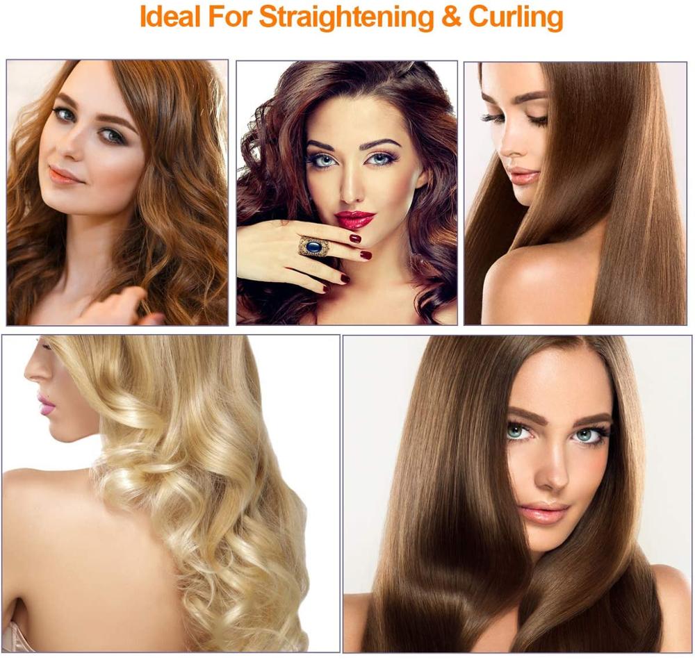 Dropshopping Dampf Haarglätter 2 in 1 Keramik Dampf Haar Eisen Salon Richt Eisstockschießen Styling Werkzeug
